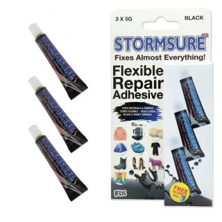 Stormsure Flexible Repair Adhesive - 3x5g (Black)